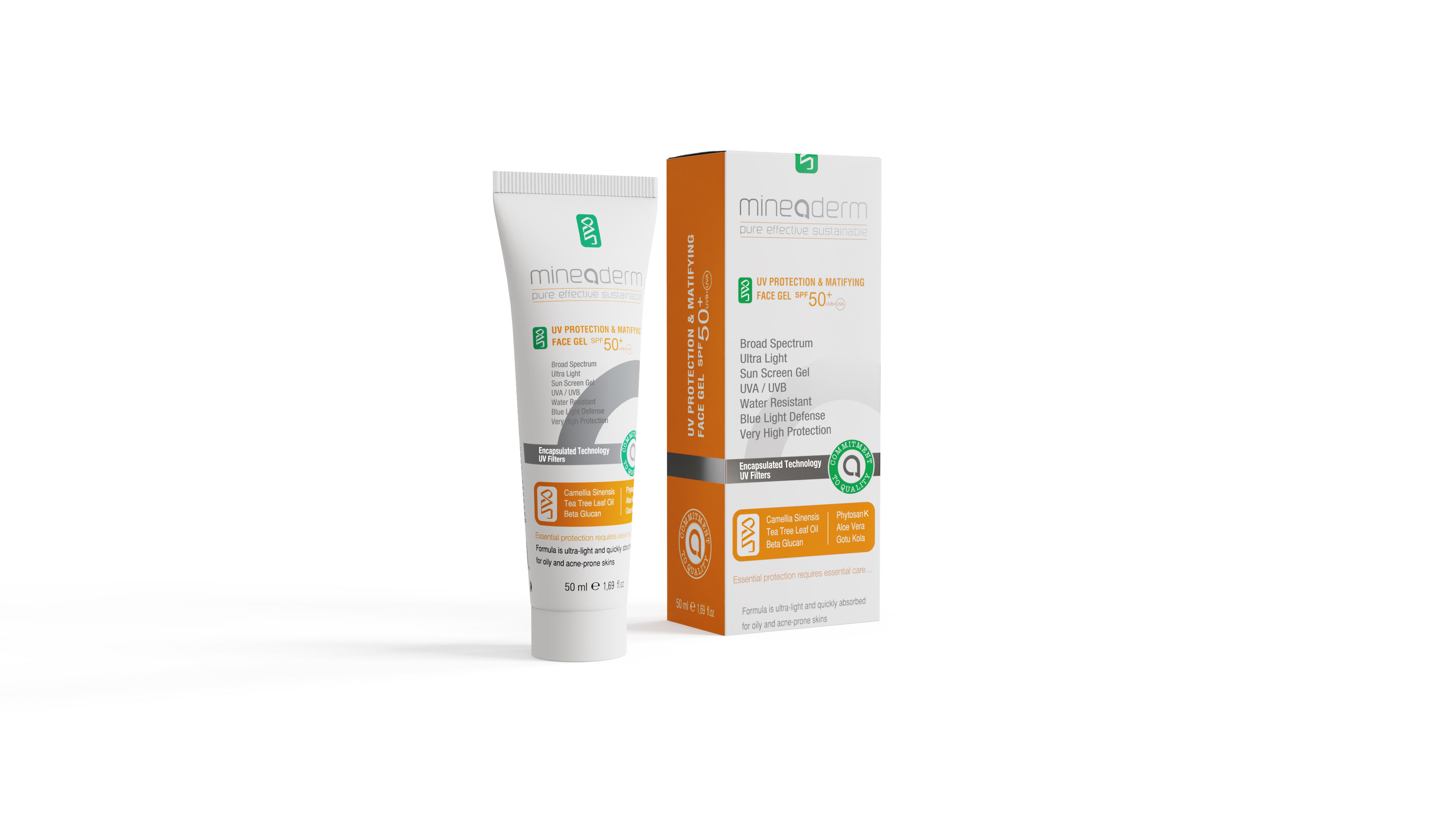 ژل صورت ضد آفتاب و مات کننده SPF 50+ UVB+UVA